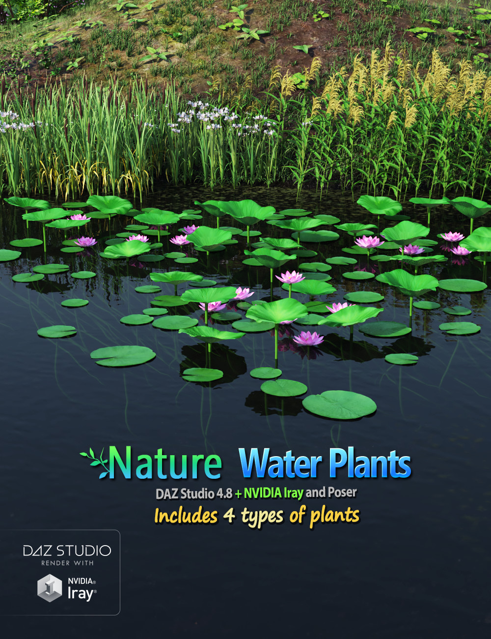 Nature - Water Plants by: Andrey Pestryakov, 3D Models by Daz 3D
