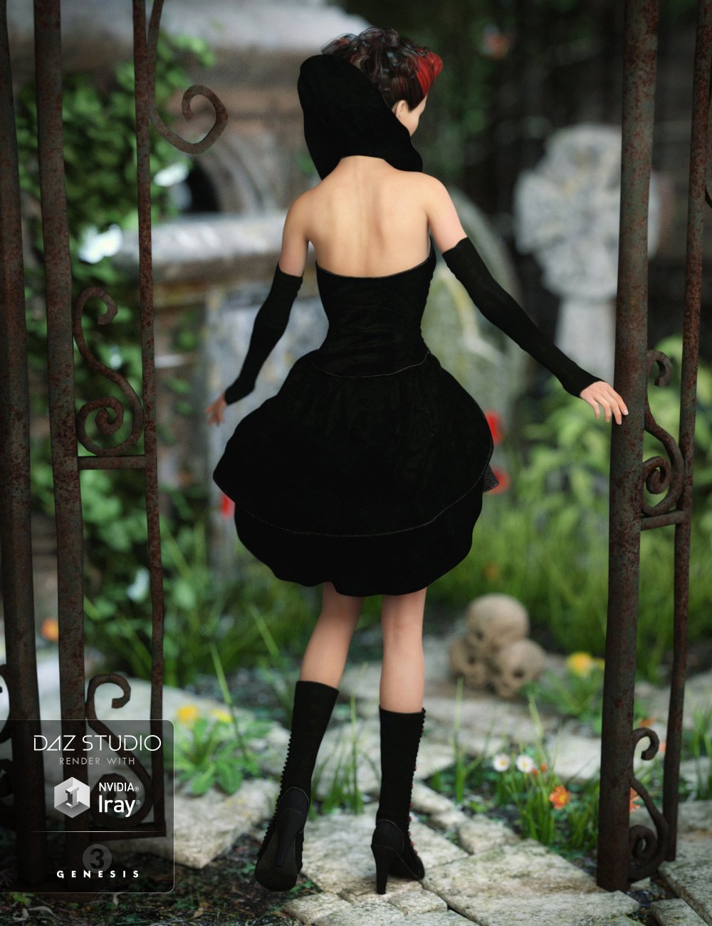 Queen of Shadow for Genesis 3 Female(s) by: Anna BenjaminBarbara Brundon, 3D Models by Daz 3D