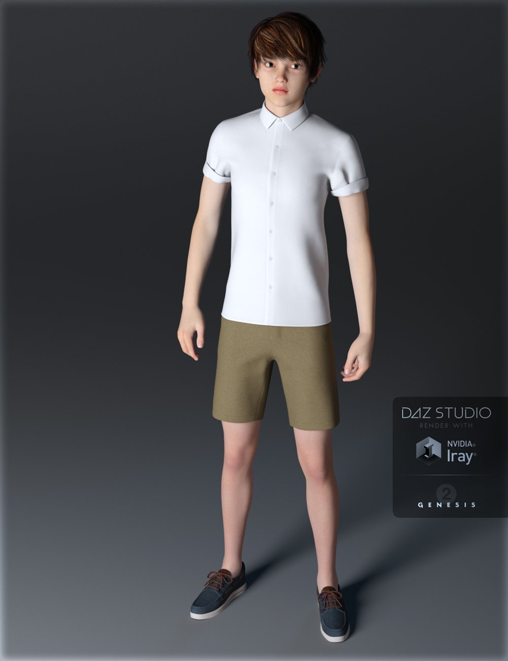 Casual Shorts Outfits Genesis 2 Male(s) by: IH Kang, 3D Models by Daz 3D
