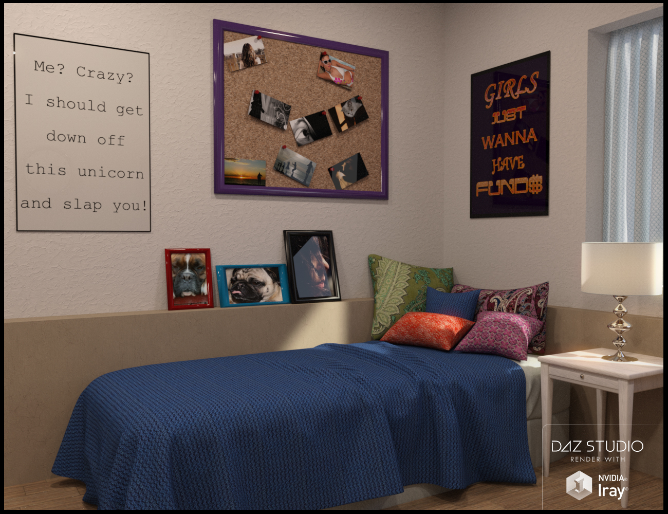 Dorm Room by: Nikisatez, 3D Models by Daz 3D