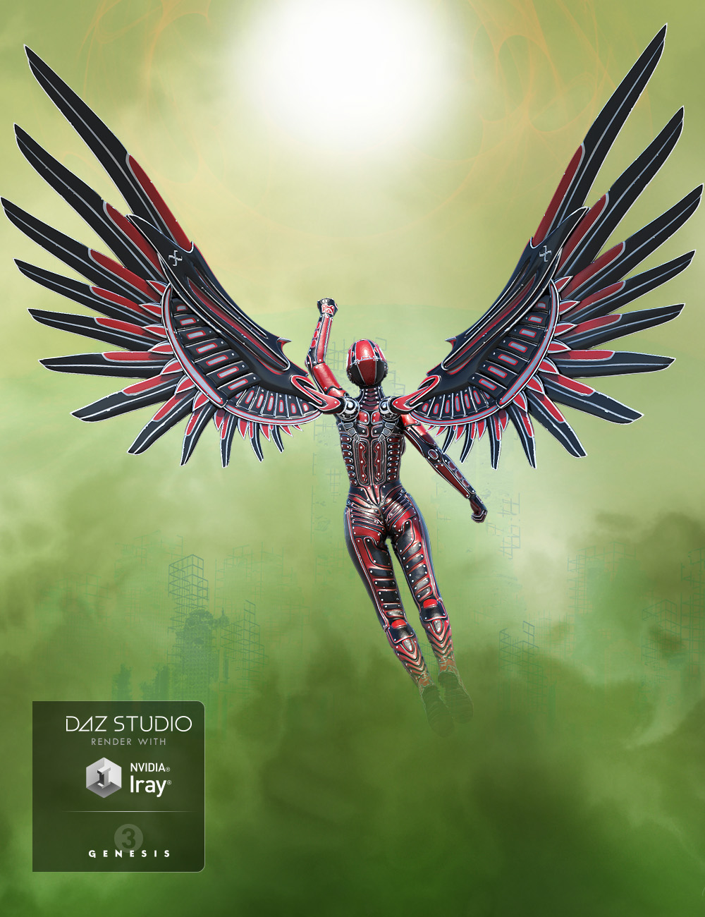 Cyber Wings Texture Expansion Pack by: midnight_stories, 3D Models by Daz 3D