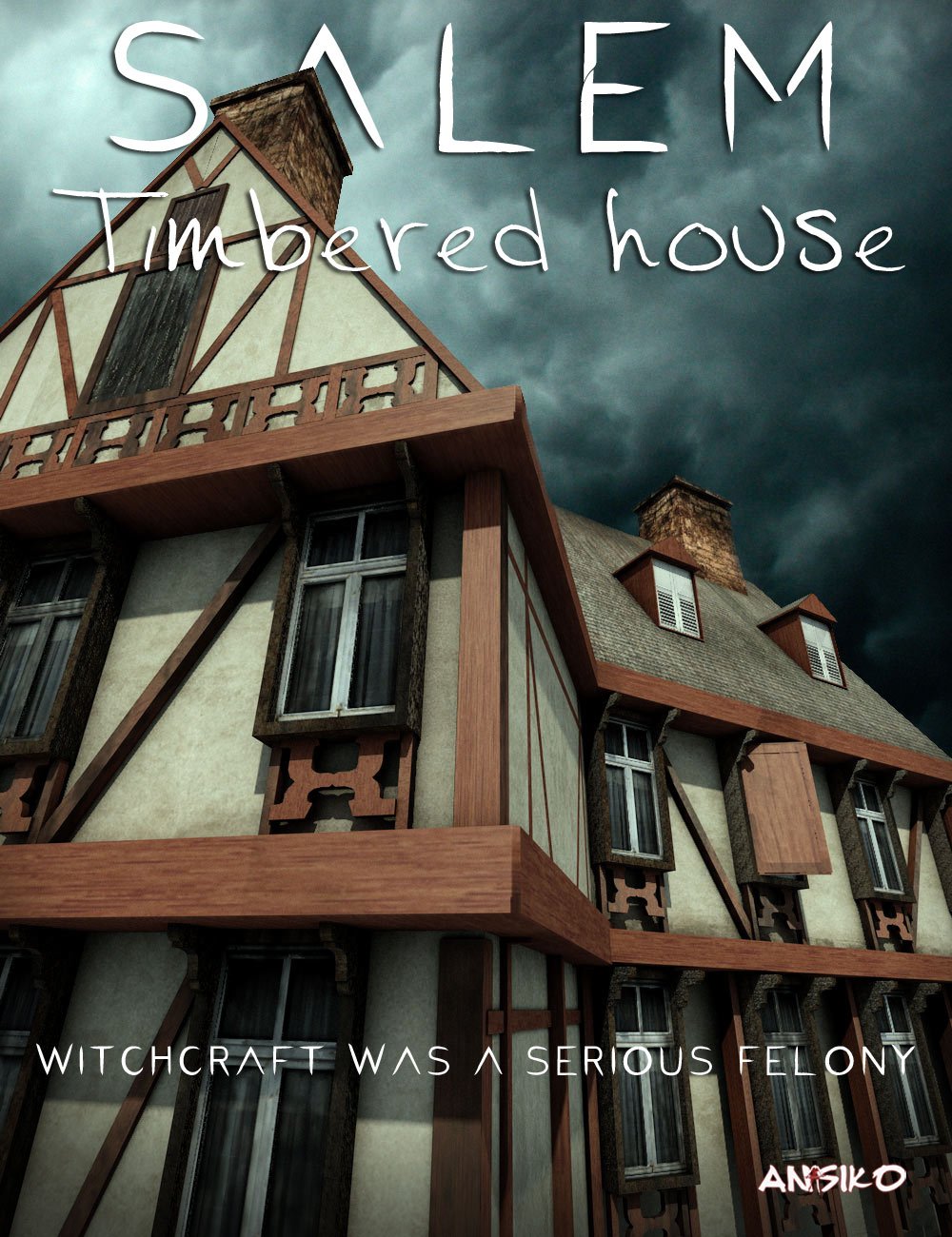 Salem Timbered House by: Ansiko, 3D Models by Daz 3D