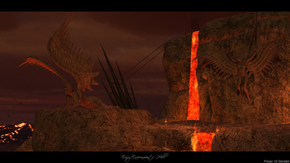 Easy Environments: Hell by: Flipmode, 3D Models by Daz 3D