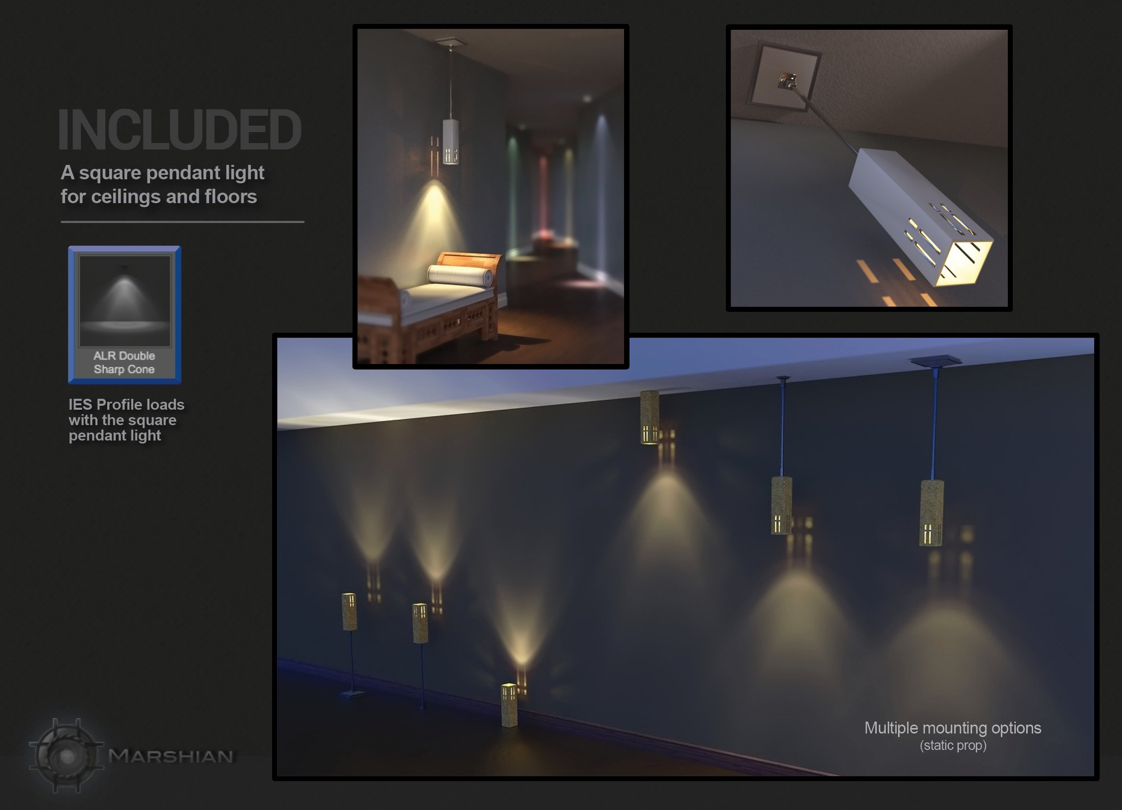Architectural Lighting Rig for Iray Daz 3D