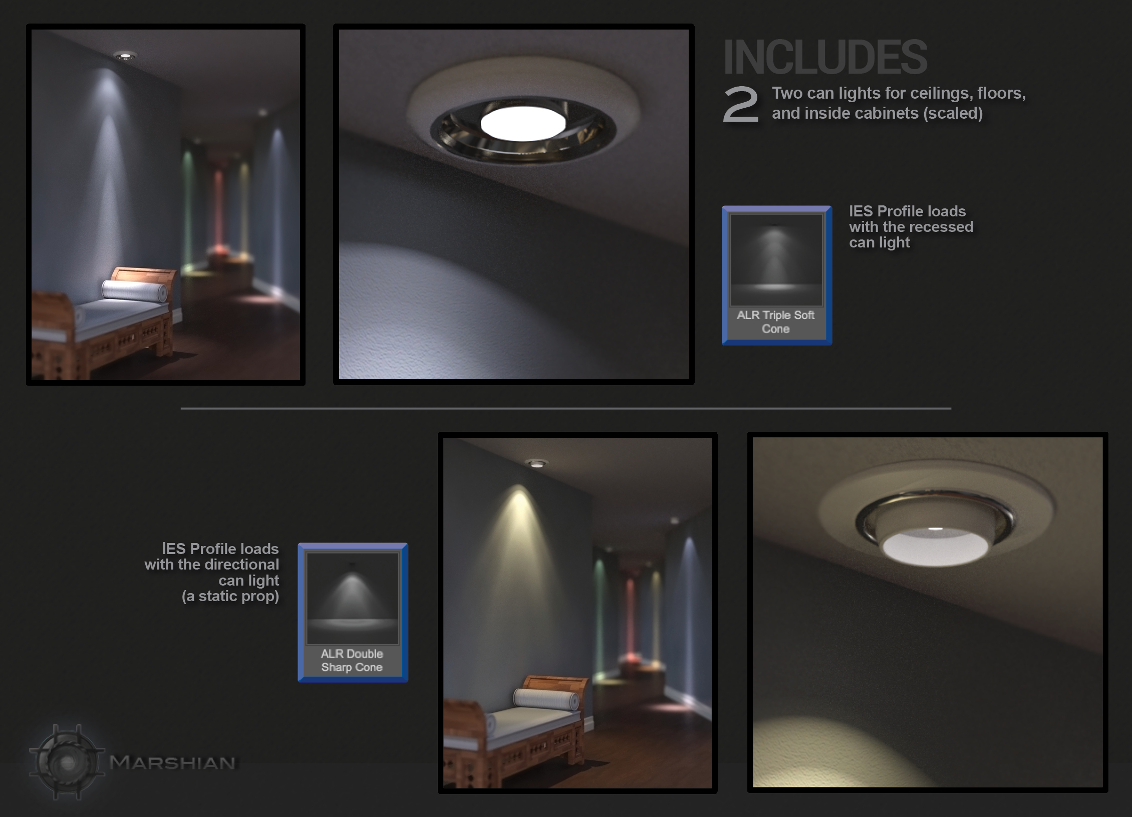 Architectural Lighting Rig for Iray Daz 3D