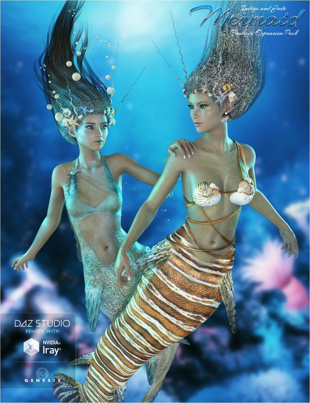 Laguna-Mermaid Fantasy Pack for Genesis 3 Female(s) by: Fred Winkler ArtSabbyFisty & Darc, 3D Models by Daz 3D