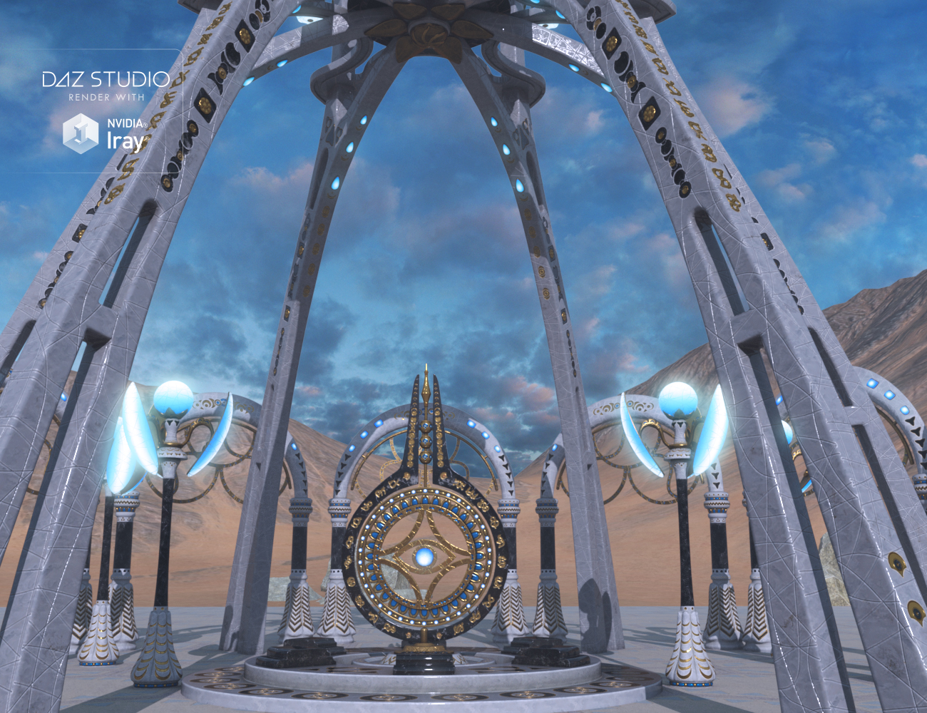 Atlantida Monument by: petipet, 3D Models by Daz 3D