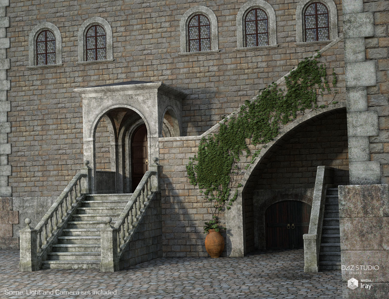 DM's Courtyard DM's Courtyard by: Daniemarforno, 3D Models by Daz 3D