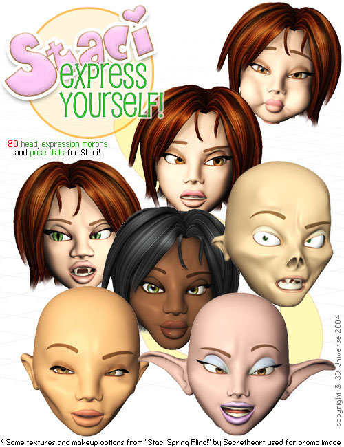 Staci Express Yourself! by: 3D Universe, 3D Models by Daz 3D