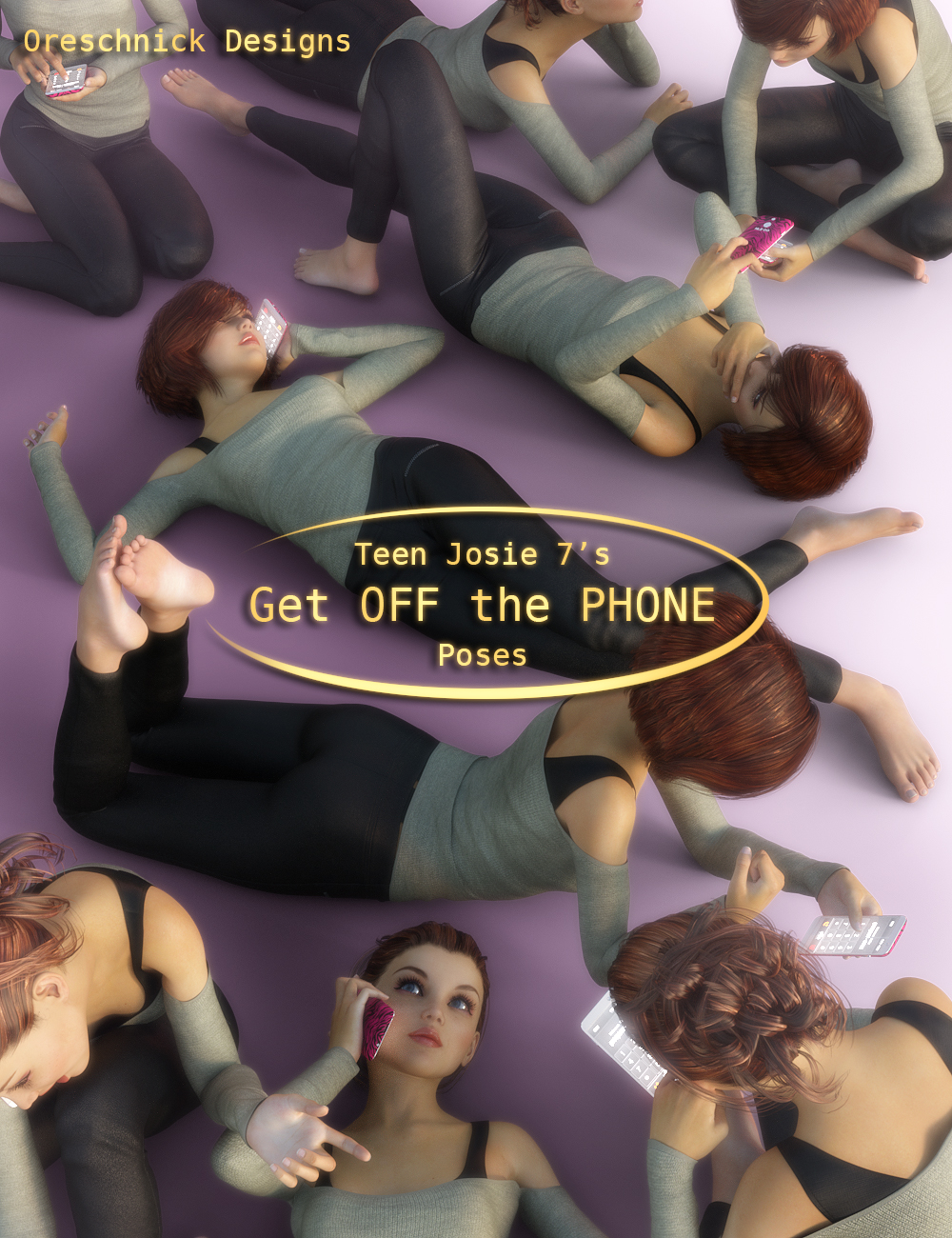 Teen Josie 7 Get OFF The PHONE Poses by: Devon, 3D Models by Daz 3D