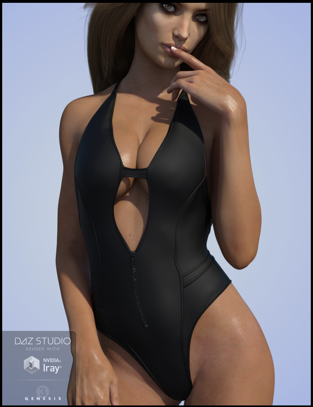 Neoprene Swimsuit for Genesis 3 Female(s) by: Nikisatez, 3D Models by Daz 3D