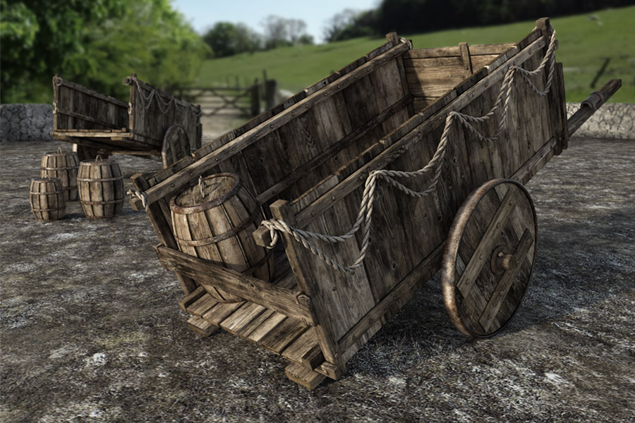 Medieval Cart by: Jack Tomalin, 3D Models by Daz 3D