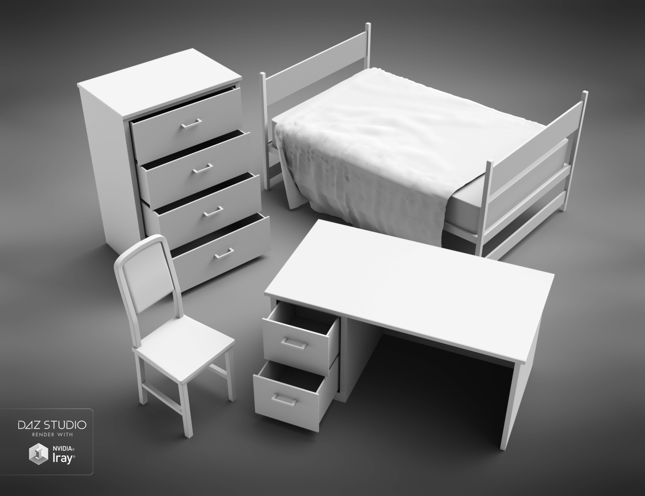 Rundown Bedroom by: , 3D Models by Daz 3D