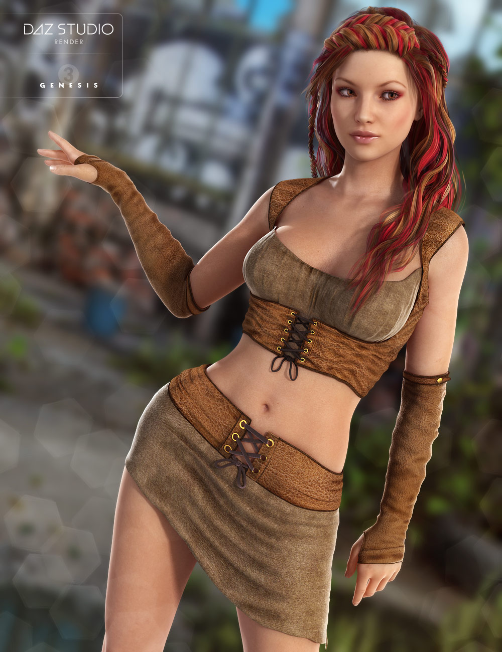 Badlands Maiden for Genesis 3 Female(s) by: 4blueyes, 3D Models by Daz 3D