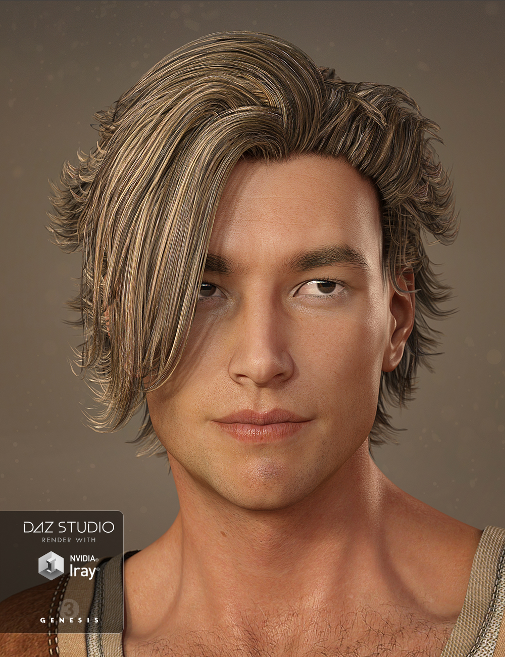 Mathew Hair for Genesis 3 Male(s) and Genesis 2 Male(s)