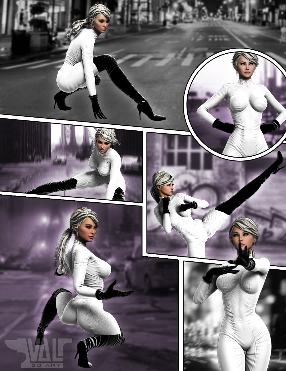 Superhero Poses Superhero Poses by: Val3dart, 3D Models by Daz 3D