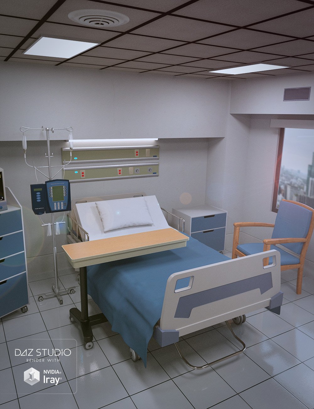 Hospital Room by: , 3D Models by Daz 3D