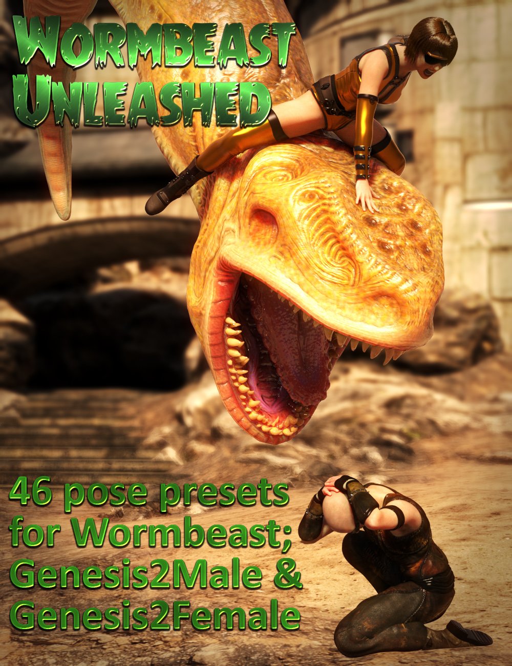 Wormbeast Unleashed Poses by: JoLab1985, 3D Models by Daz 3D