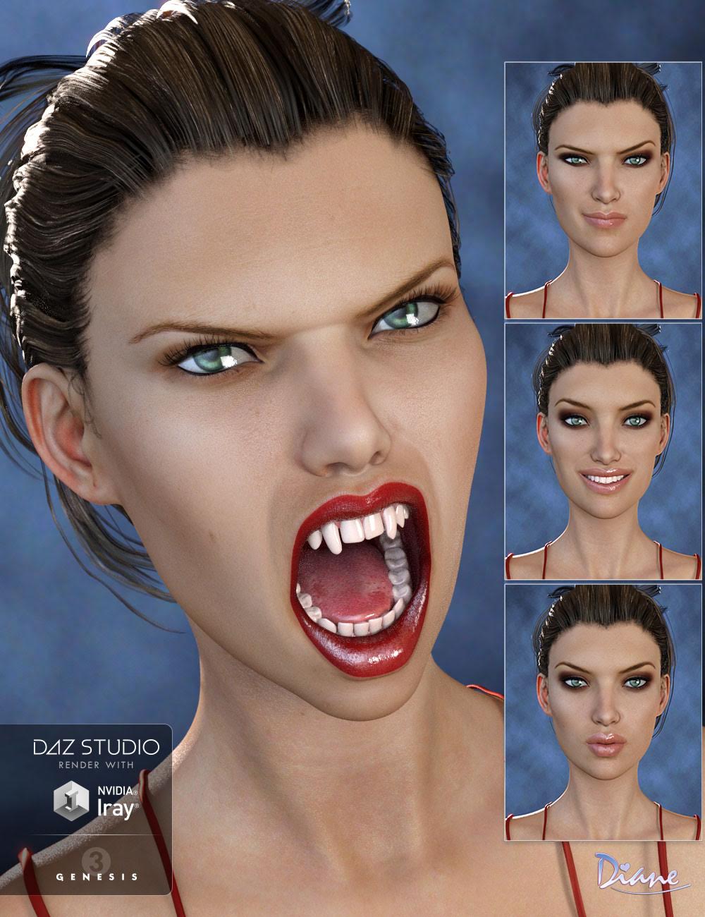 Avow Expressions for Arabella 7 and Genesis 3 Female(s) by: Diane, 3D Models by Daz 3D