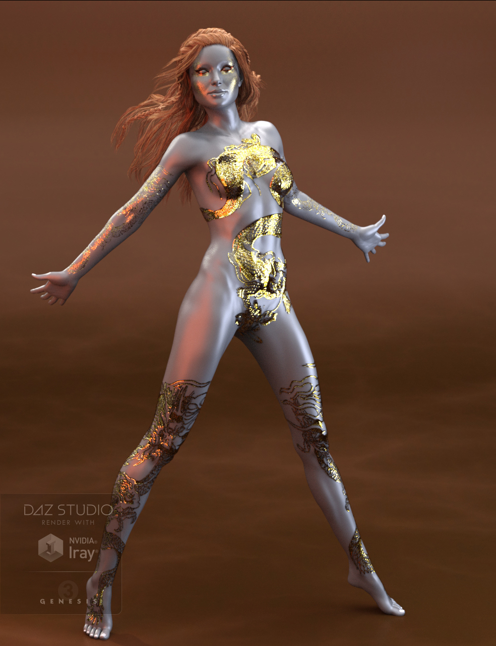 Metal Magic Overlays Addon - Body Art for Genesis 3 Female(s) by: DraagonStorm, 3D Models by Daz 3D