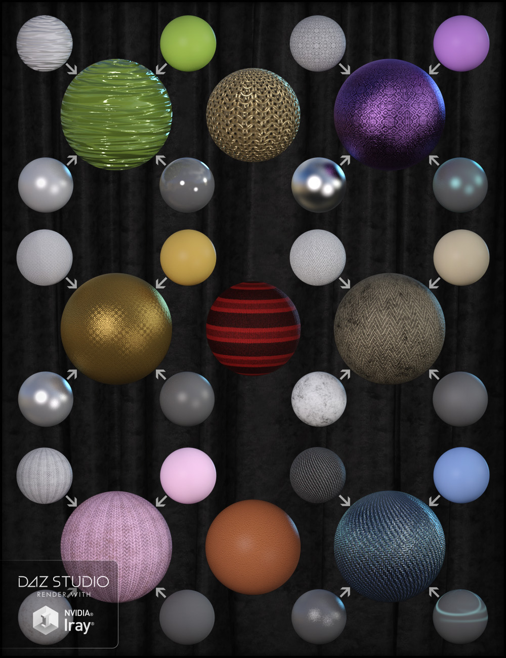Fabric Basics Mix and Match for Iray by: Fisty & Darc, 3D Models by Daz 3D