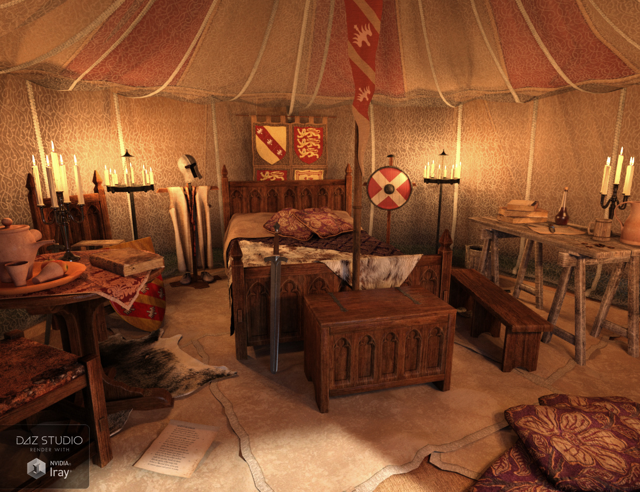 Knights Pavilion Knights Pavilion by: Merlin Studios, 3D Models by Daz 3D
