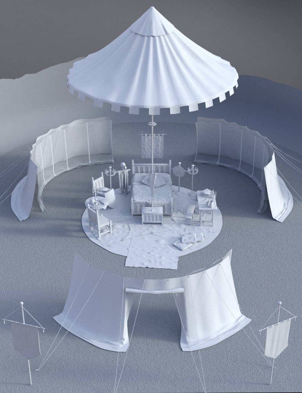 Knights Pavilion by: Merlin Studios, 3D Models by Daz 3D