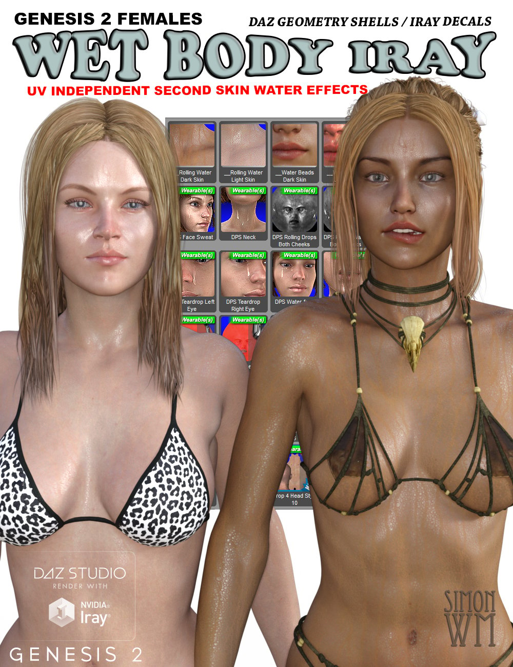 Genesis 2 Female(s) Wet Body Iray by: SimonWM, 3D Models by Daz 3D