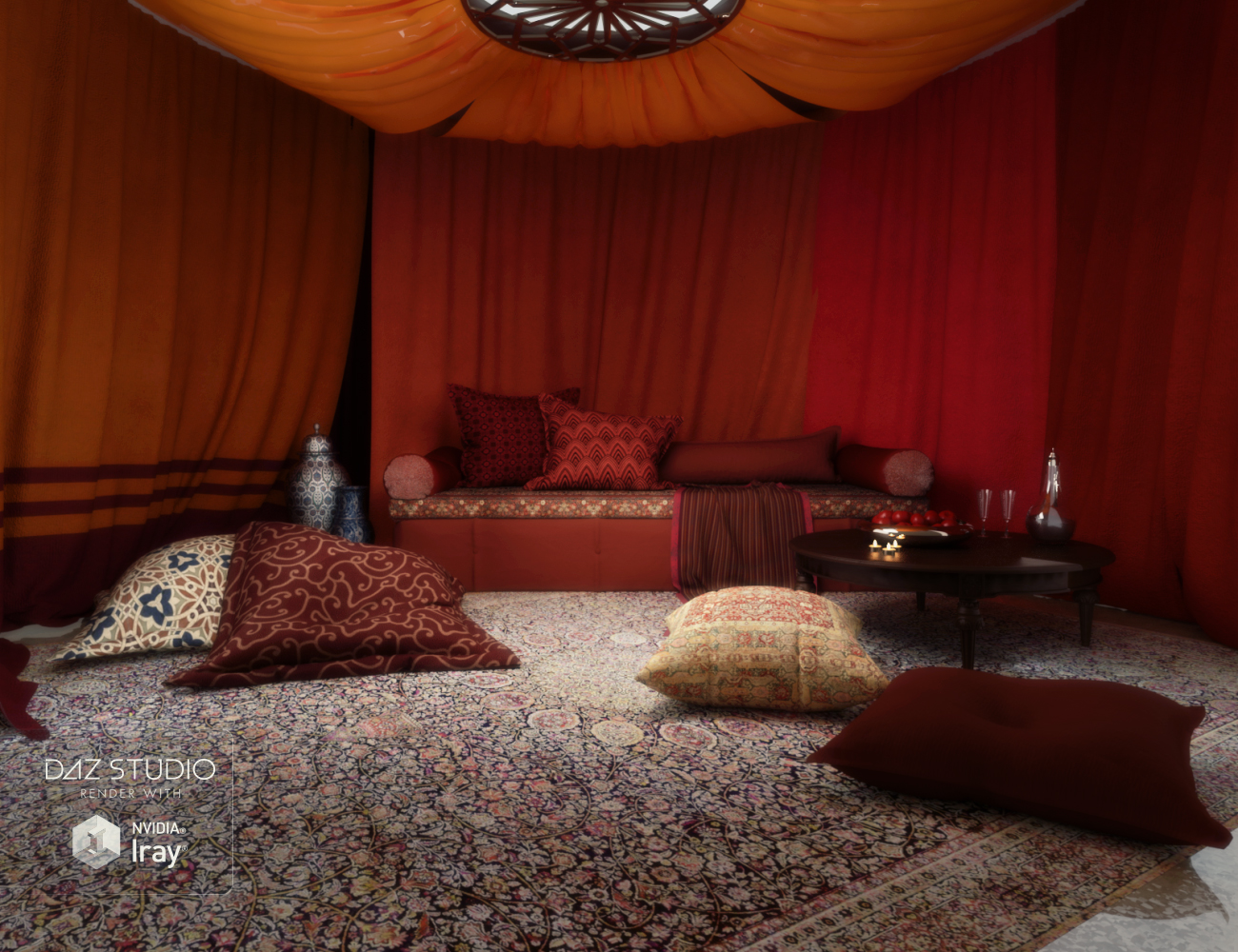 Eastern Tent Room by: Neikdian, 3D Models by Daz 3D