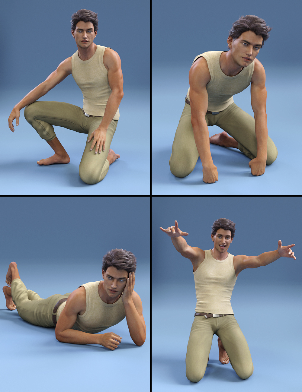 Everyday Poses for Michael 7 by: Capsces Digital Ink, 3D Models by Daz 3D