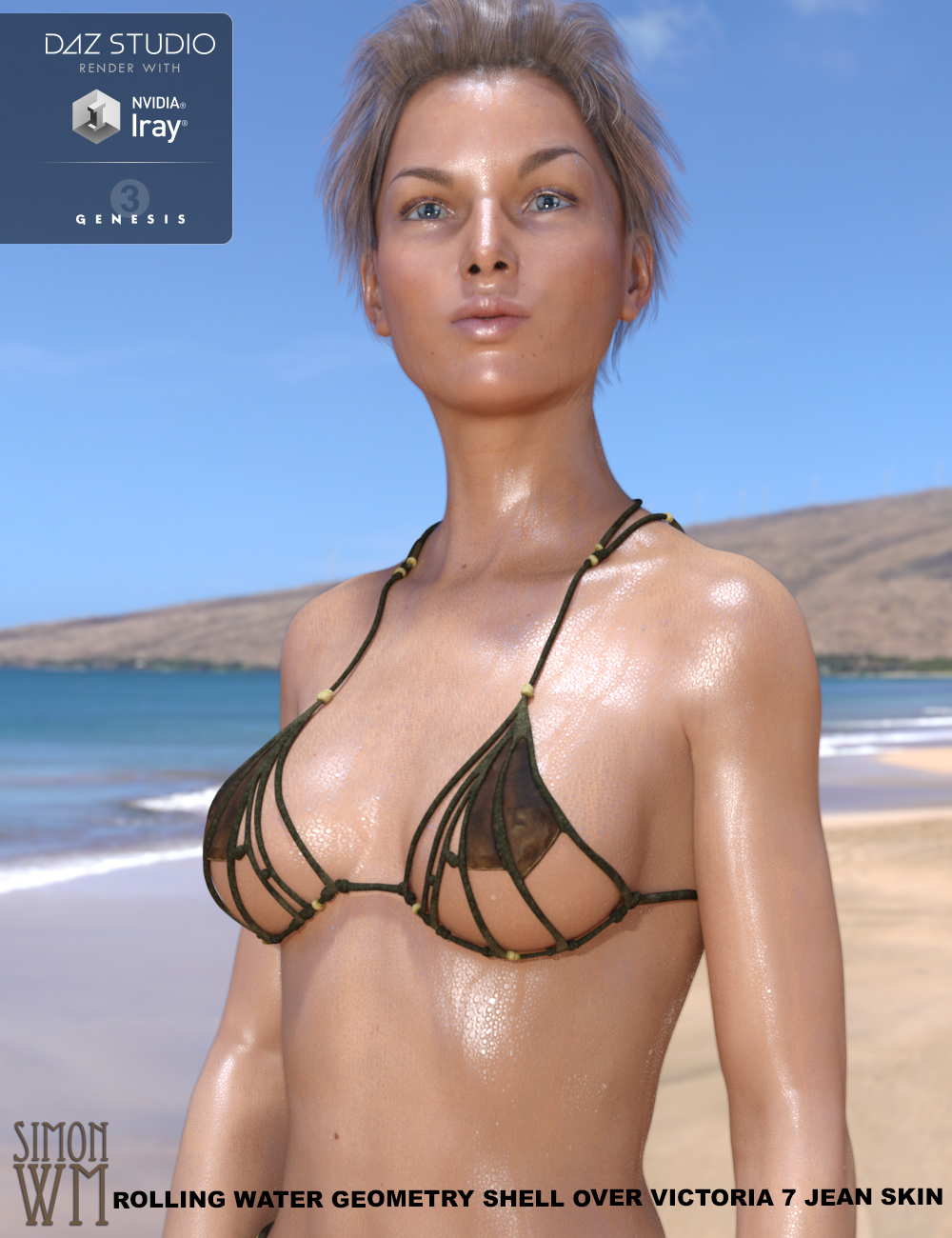 Genesis 3 Female(s) Wet Body Iray by: SimonWM, 3D Models by Daz 3D