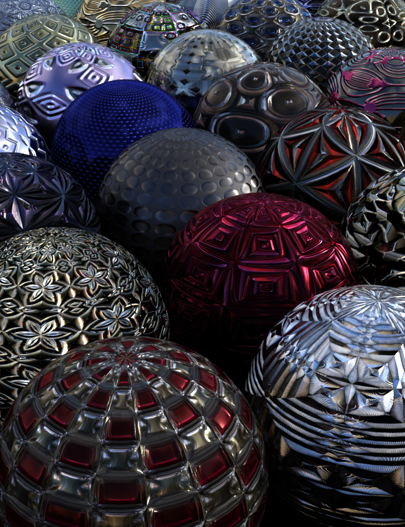 DG Iray Deco Metal Shaders by: IDG DesignsDestinysGarden, 3D Models by Daz 3D