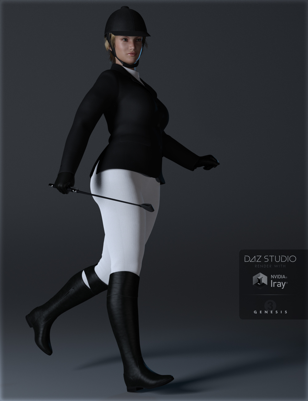 Equestrian Uniform for Genesis 3 Female(s) by: IH Kang, 3D Models by Daz 3D