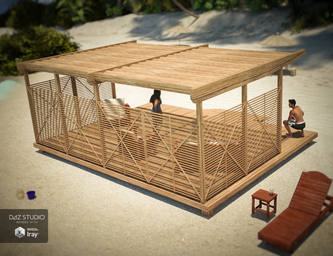 Modern Beach Hut Modern Beach Hut by: , 3D Models by Daz 3D