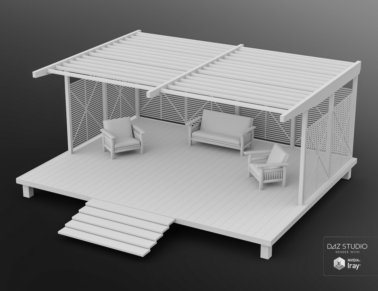 Modern Beach Hut by: , 3D Models by Daz 3D