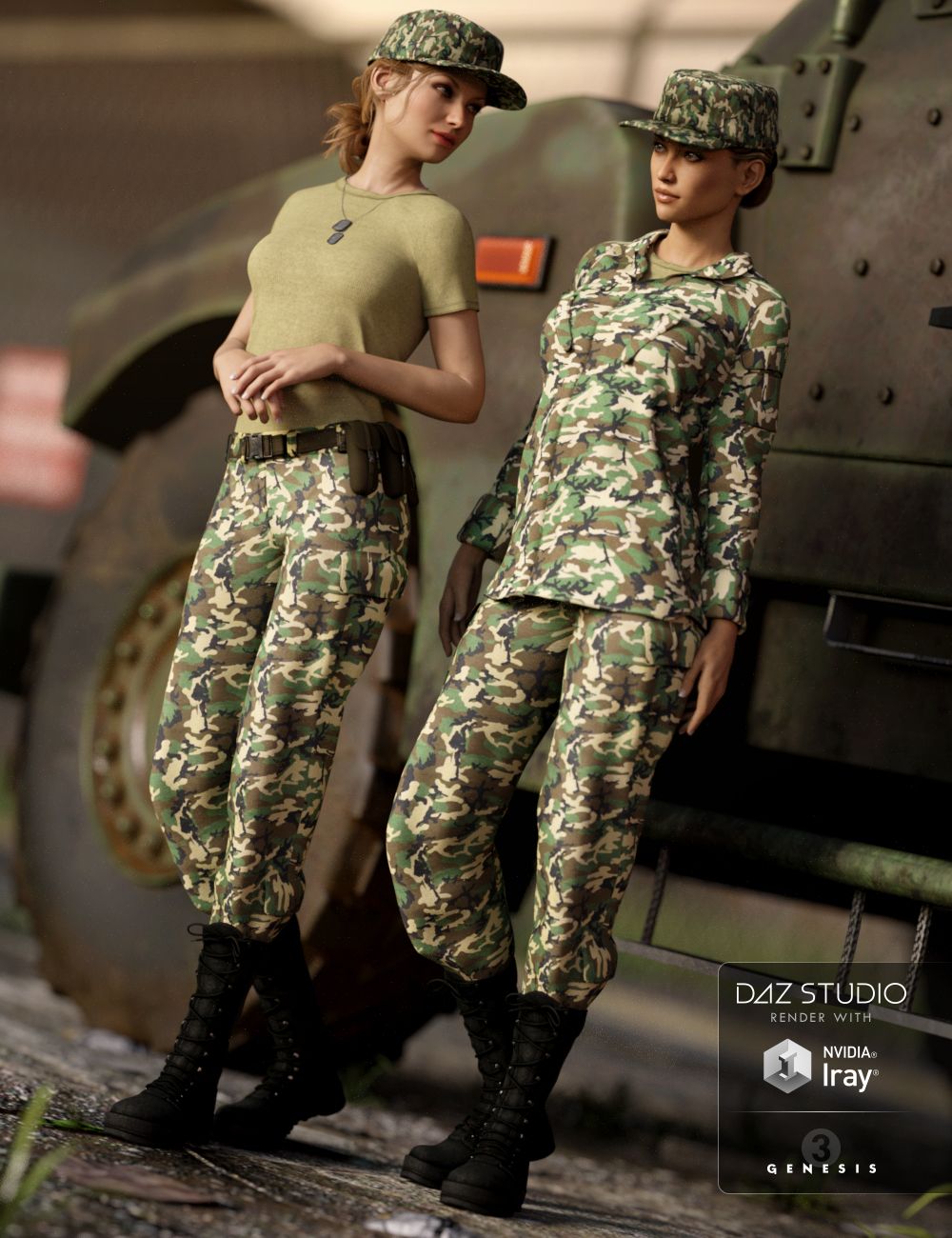 Army Uniform for Genesis 3 Female(s) and Genesis 2 Female(s) Army Uniform for Genesis 3 Female(s) and Genesis 2 Female(s) by: Sarsa, 3D Models by Daz 3D