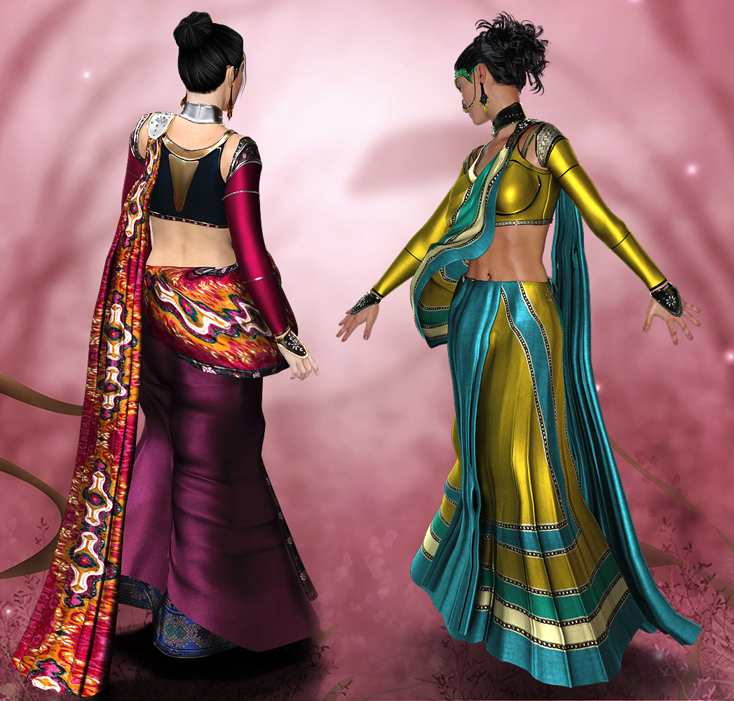 NeoIndia Outfit for Genesis 2 Female(s) and Genesis 3 Female(s) | Daz 3D