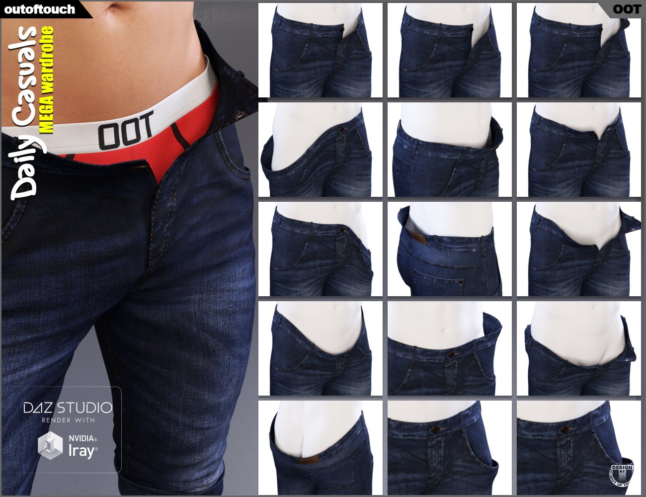 Daily Casuals MEGA Wardrobe for Genesis 3 Male(s) Daily Casuals MEGA Wardrobe for Genesis 3 Male(s) by: outoftouch, 3D Models by Daz 3D