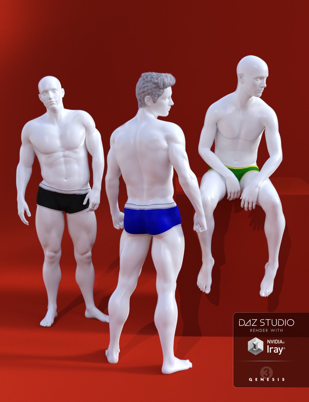 Photo Art Poses for Genesis 3 Male(s) by: Muscleman, 3D Models by Daz 3D