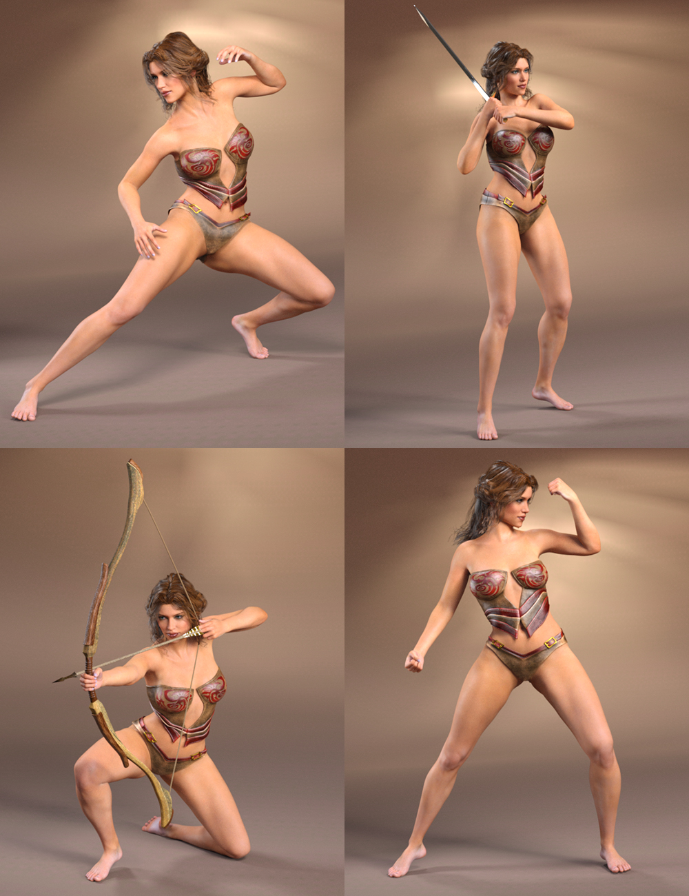 Amazon Queen Poses for Olympia 7 by: Design Anvil, 3D Models by Daz 3D