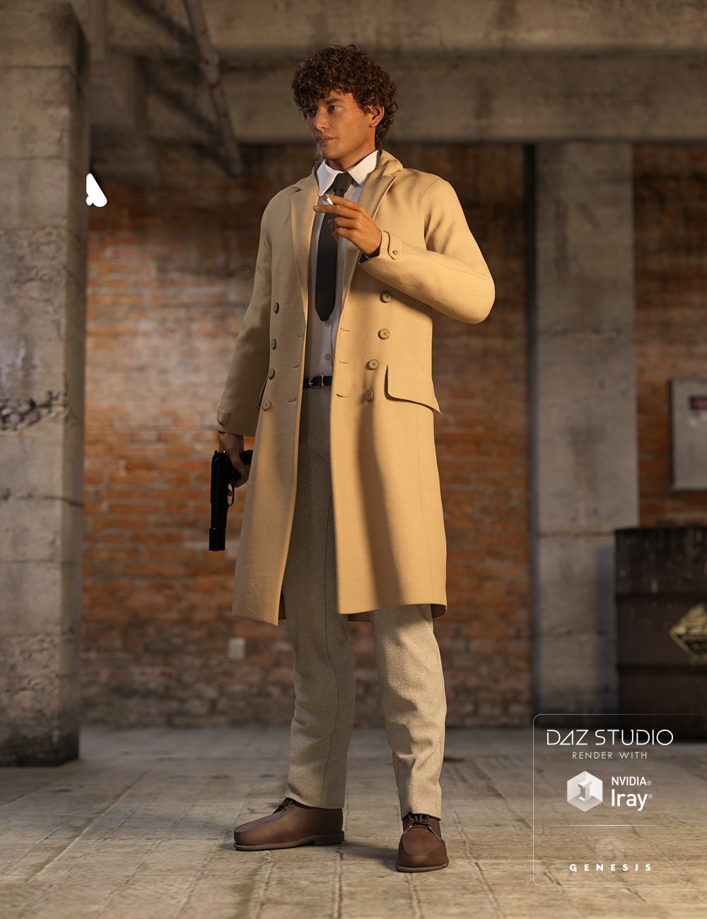 Classic Trenchcoat for Genesis 3 Male(s)
