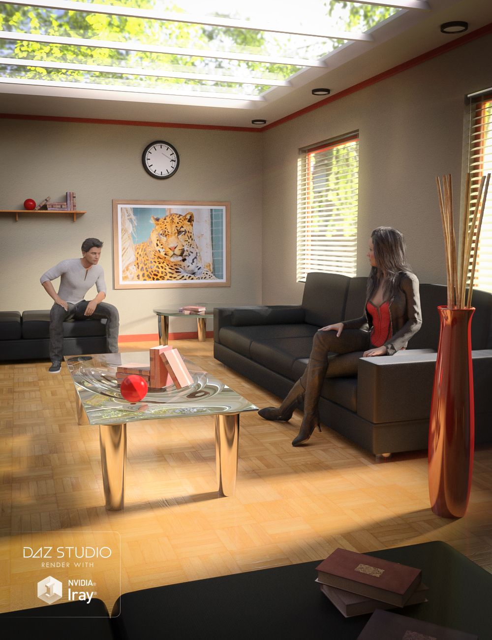 Apartment Living Room by: , 3D Models by Daz 3D