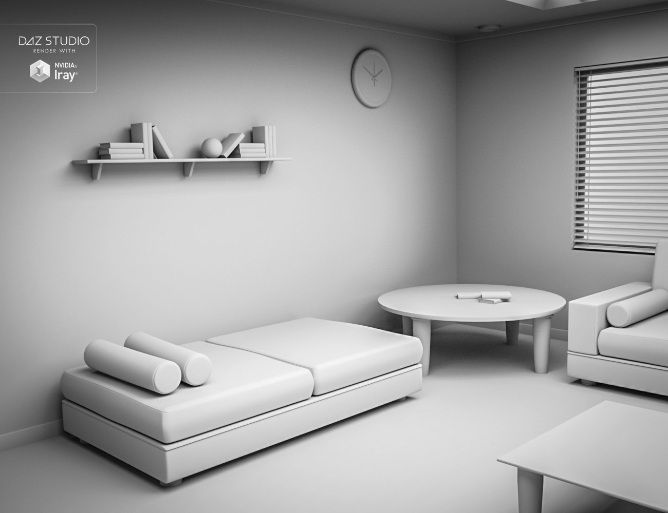 Apartment Living Room Apartment Living Room by: , 3D Models by Daz 3D