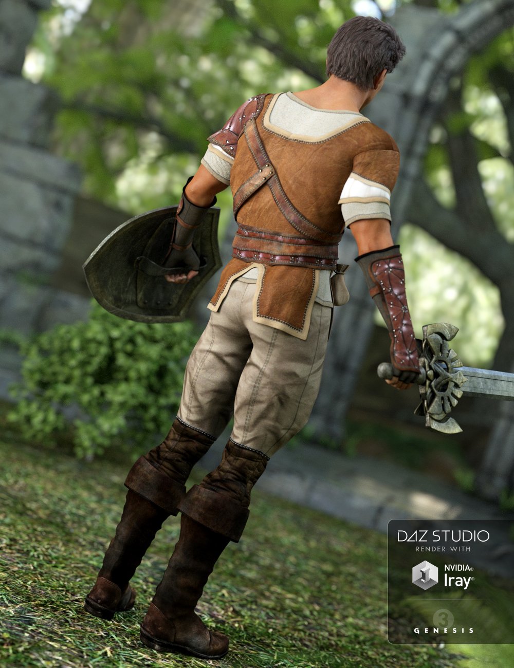 Sword Of Time Outfit for Genesis 3 Male(s) by: SarsaUmblefugly, 3D Models by Daz 3D