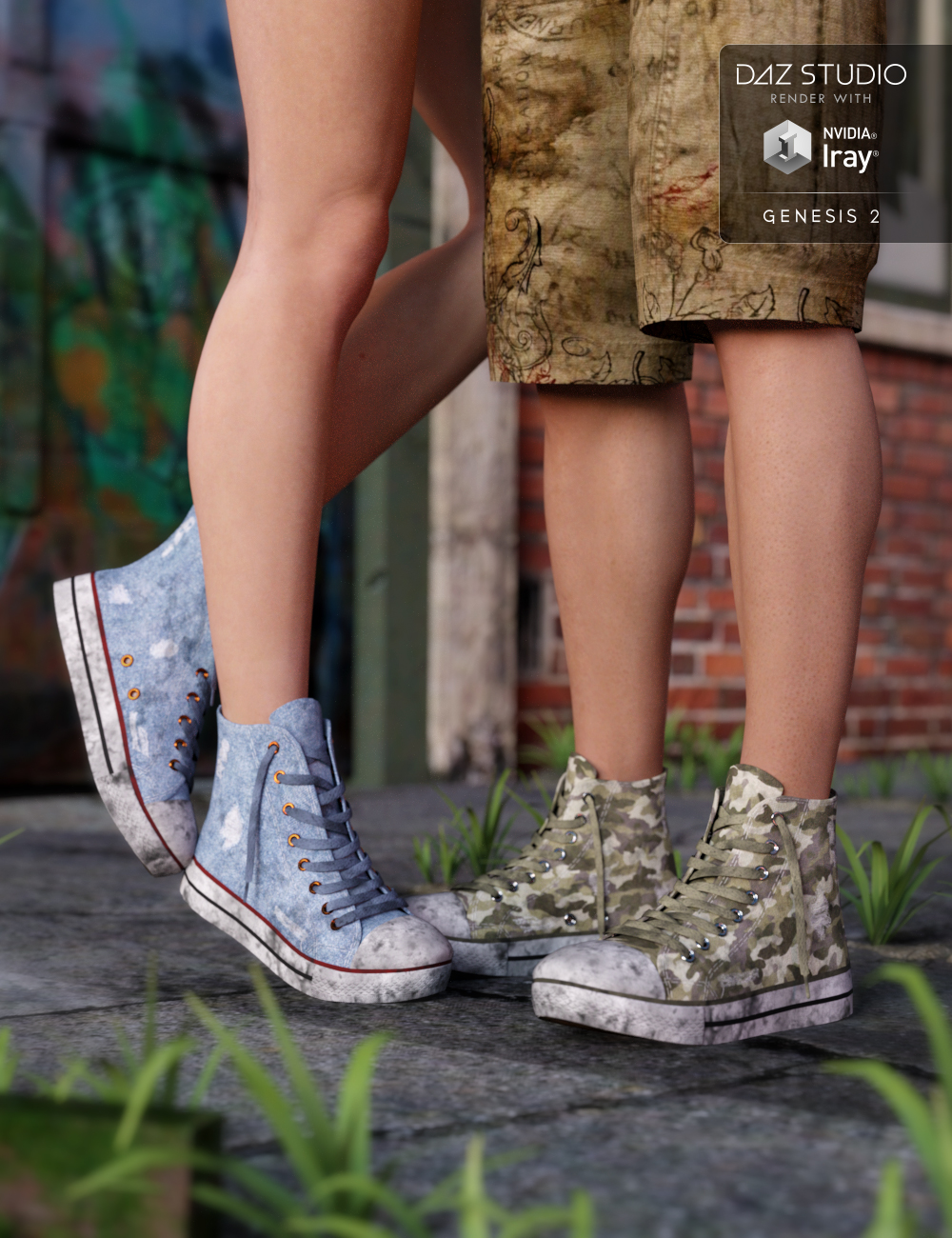 High Top Canvas Sneaker High Top Canvas Sneaker by: , 3D Models by Daz 3D
