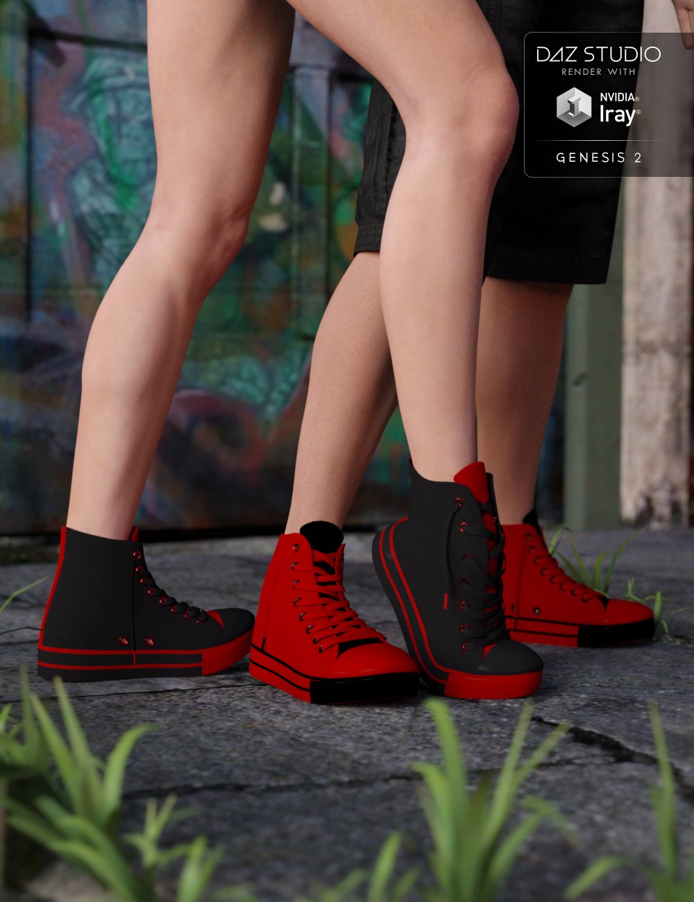 High Top Canvas Sneaker High Top Canvas Sneaker by: , 3D Models by Daz 3D