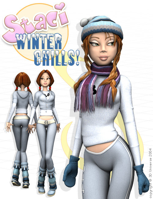 Staci Winter Chills! by: 3D Universe, 3D Models by Daz 3D