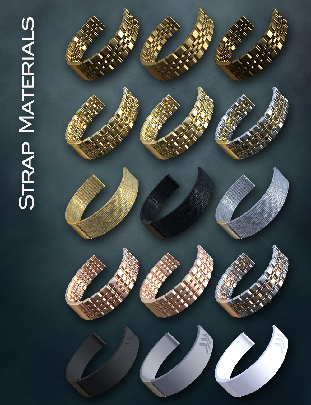 Varied Round Watches for Round Wristwatch Varied Round Watches for Round Wristwatch by: esha, 3D Models by Daz 3D