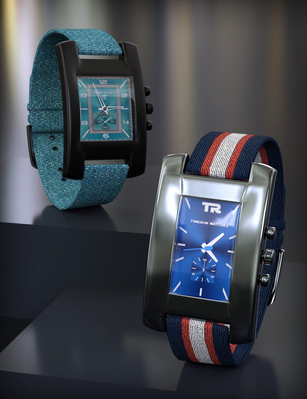 Varied Square Watches for Square Wristwatch Daz 3D