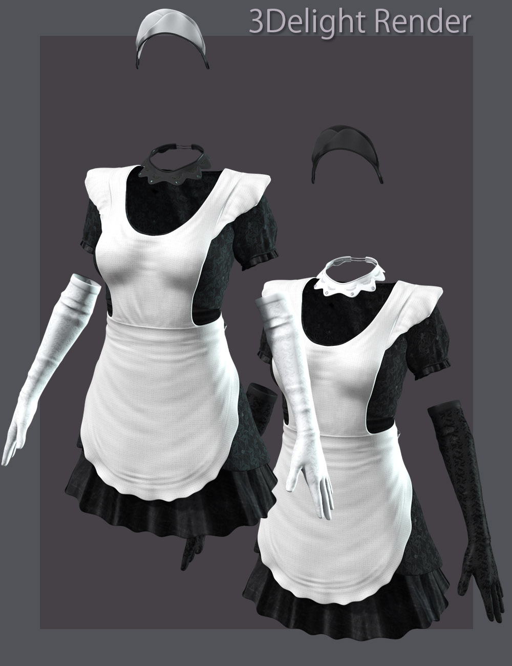 Goth Maid for Genesis 3 Female(s) by: tentman, 3D Models by Daz 3D